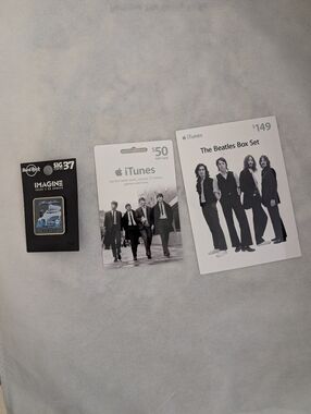 Hard Rock VENICE Pin Beatles iTunes John Lennon HR Cafe Pin NWT
